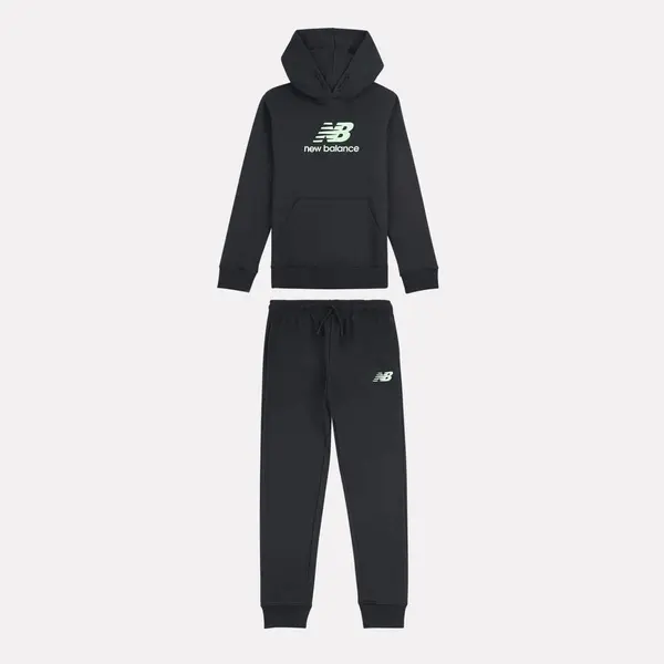 New Balance Set French Terry Stacked Logo Hoodie & Jogger