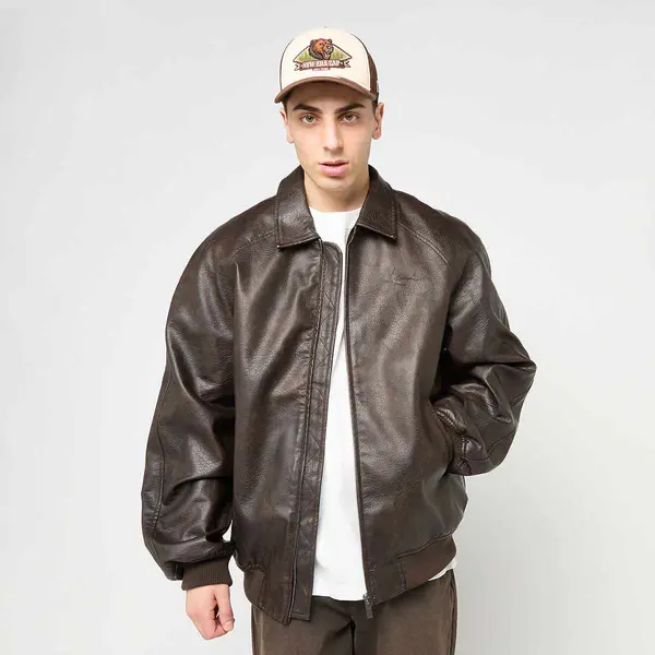 Karl Kani Signature Pu Leather Bomber Jacket