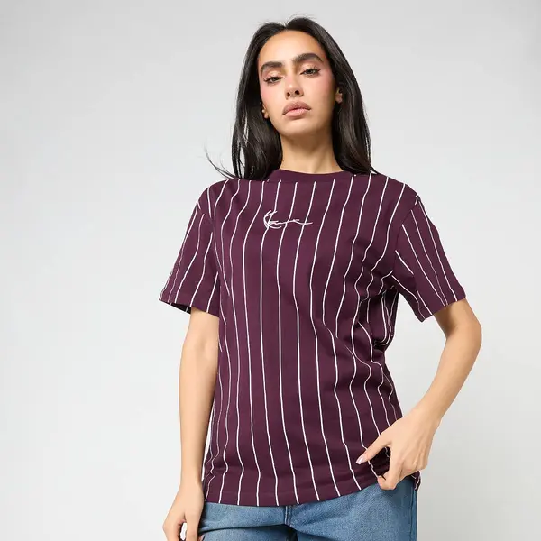 Karl Kani Small Signature Essential Pinstripe OS Tee