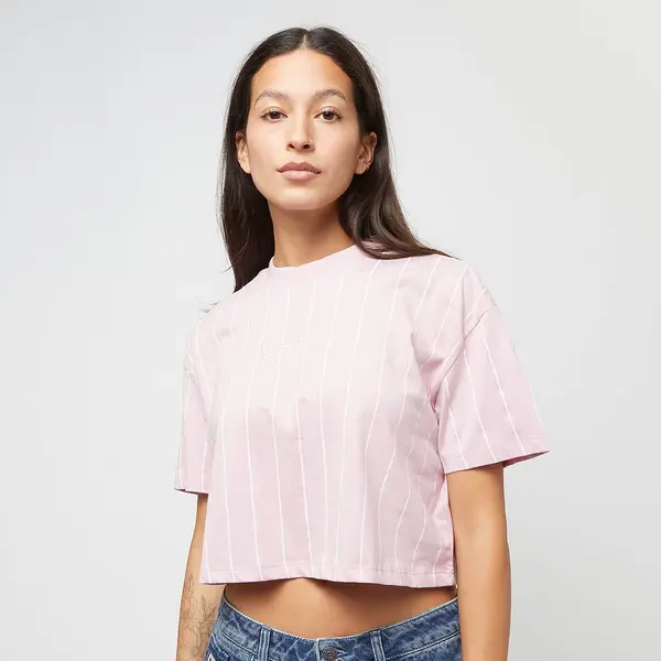 Karl Kani Small Signature Pinstripe Crop Tee