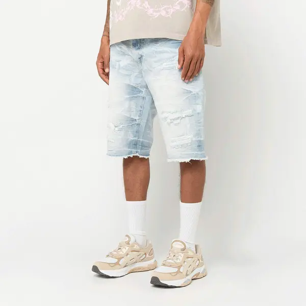 Smoke Rise SMILEY DOODLE JEAN SHORT PIER BLUE