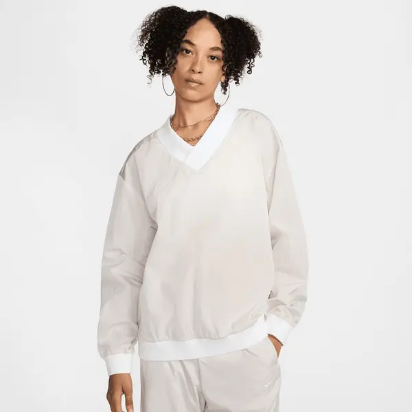 Nike Sportswear Essential Woven UV Longsleeve Vneck Crew