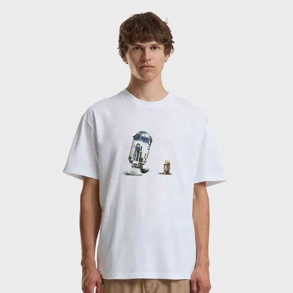 mister tee Star Wars Mandalorian R2D2 Grogu Loose Tee