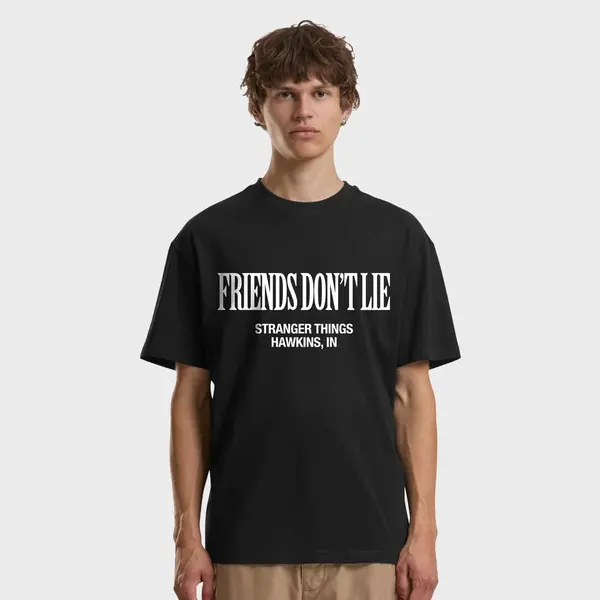 mister tee Stranger Things Friends don’t Lie Loose Tee