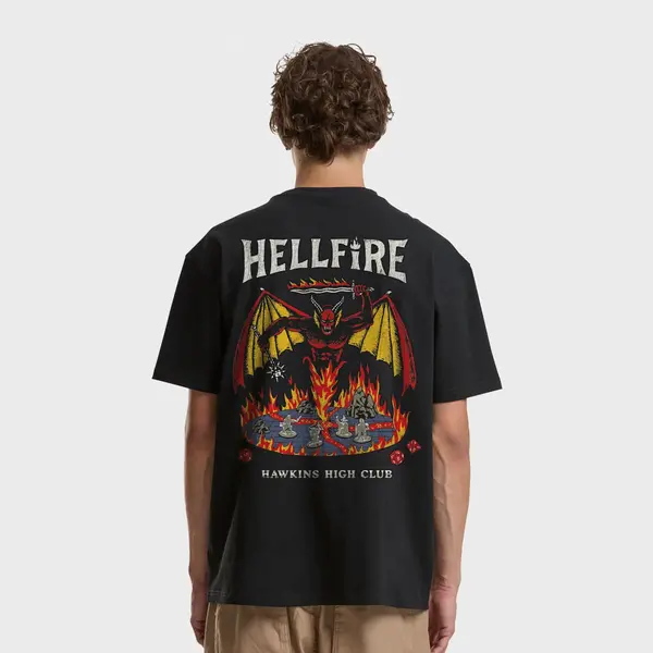 mister tee Stranger Things Hawkins High Club Loose Tee