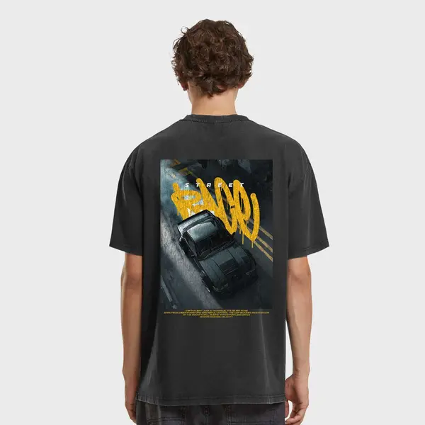 mister tee Street Race Vintage Oversize Tee