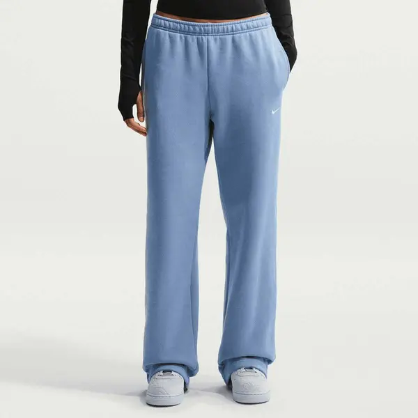 Nike Studio Fleece Medium Weight Mid Rise Open Hem Pant