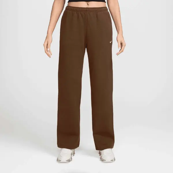 Nike Studio Fleece Mid-Rise Open-Hem Pants
