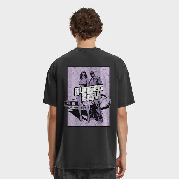 mister tee Sunset City Vintage Oversize Tee