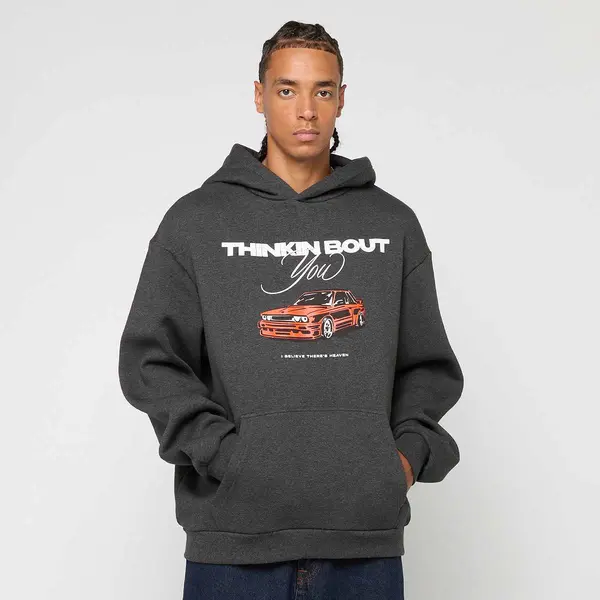 mister tee Thinking Bout You Car Print Fluffy Hoody