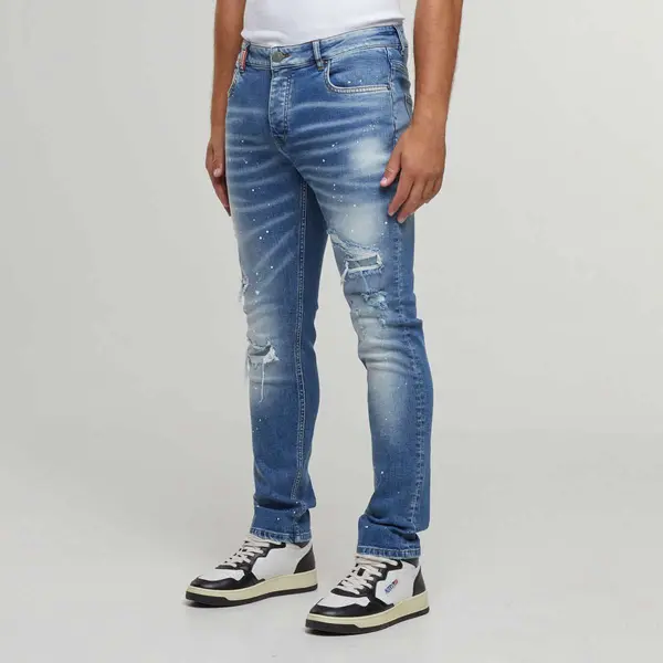 2Y STUDIOS Victor Ripped Slim Fit Jeans