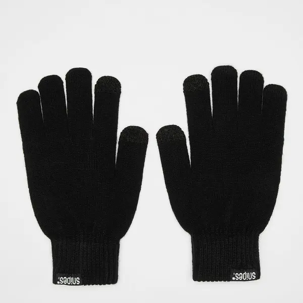 SNIPES Woven Basic Logo Knitted Gloves black