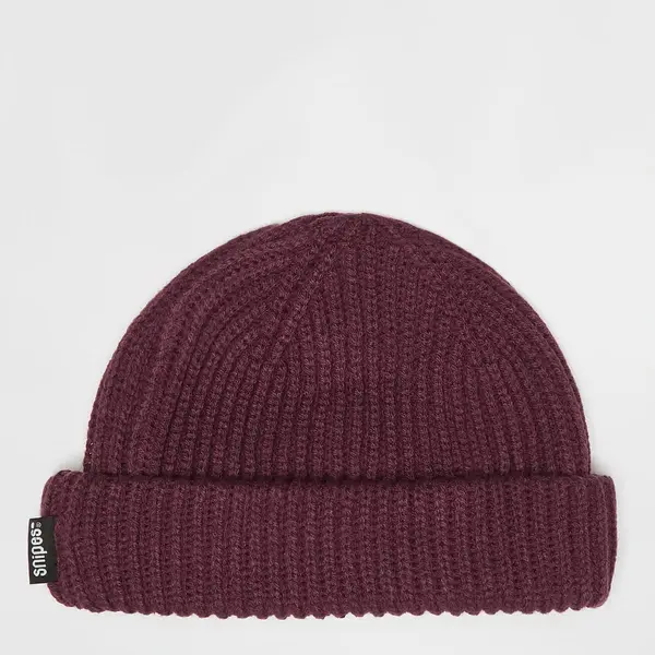 SNIPES Woven Flag Label Basic Fisherman Beanie aubergine