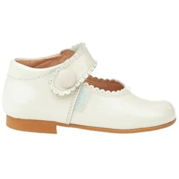Angelitos Angelitos  Balerinke i Mary Jane cipele 1502N MERCEDITAS CHAROL CON VELCRO Beige  Angelitos