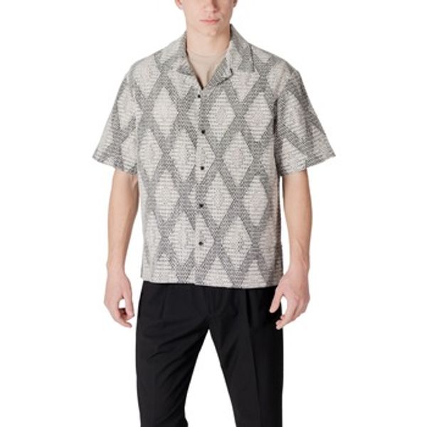 Antony Morato Antony Morato  Košulje kratkih rukava RELAXED FIT WITH LOGOED METAL BADGE MMSS00186-FA140280  Antony Morato