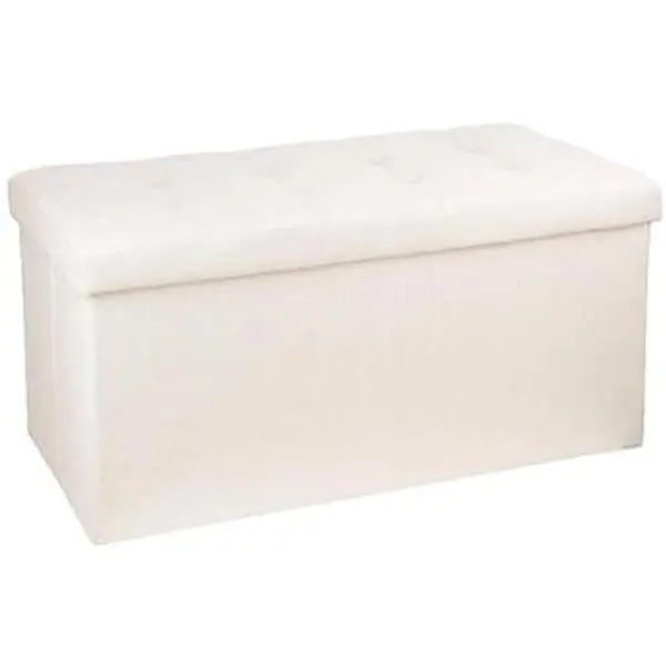 Atmosphera Atmosphera  Dom > Tabure Pouf  Lysandre pliant beige avec rangement  Atmosphera