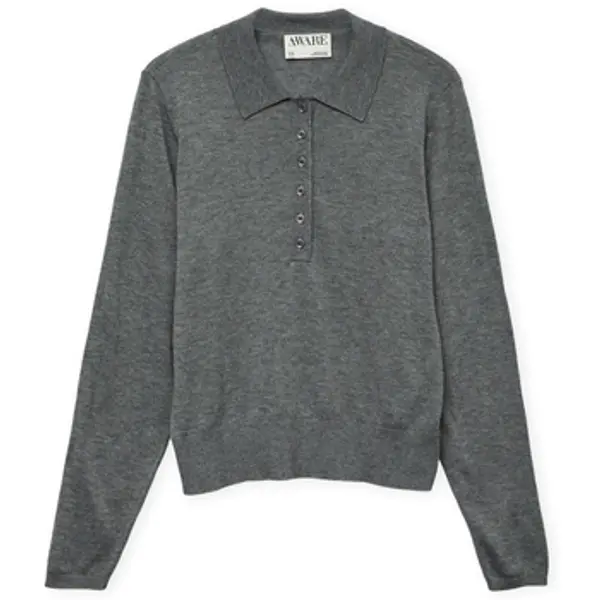 Aware Aware  Polo majice dugih rukava Noos Sikita Polo Shirt - Medium Grey Melange  Aware