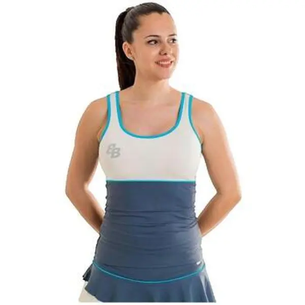 Bb Bb  Majice s naramenicama i majice bez rukava T-shirt  Gris Denim  Bb