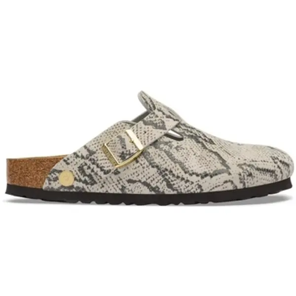 BIRKENSTOCK BIRKENSTOCK  Klompe Boston Rivet Logo Suede Narrow - Snake Oyster  BIRKENSTOCK