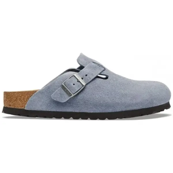 BIRKENSTOCK BIRKENSTOCK  Klompe Boston Suede Leather Narrow - Stone Blue  BIRKENSTOCK