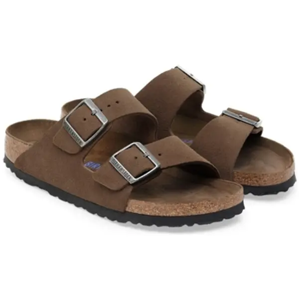 BIRKENSTOCK BIRKENSTOCK  Sandale i polusandale Arizona Soft Footbed Suede Regular - Dark Tea Tonal  BIRKENSTOCK