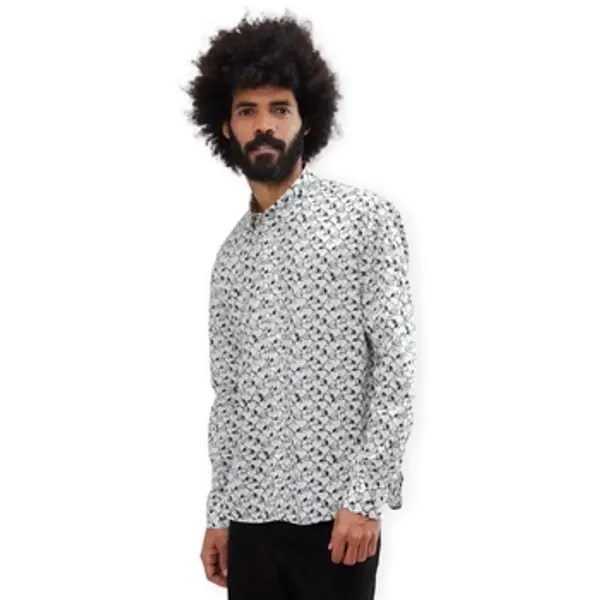 Brava Fabrics Brava Fabrics  Košulje dugih rukava Peanuts B W Shirt - Ecru  Brava Fabrics