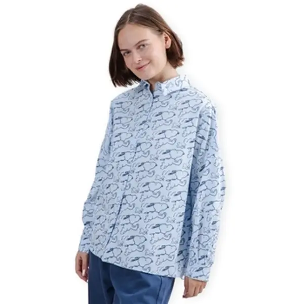 Brava Fabrics Brava Fabrics  Košulje dugih rukava Peanuts Jump Shirt - Blue  Brava Fabrics