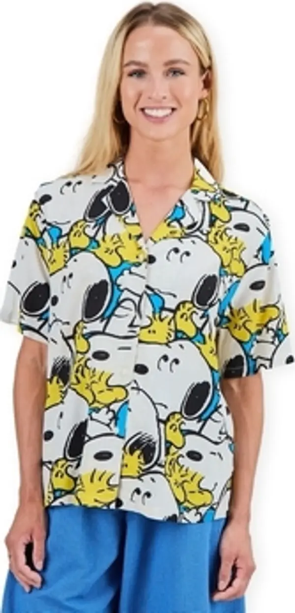 Brava Fabrics Brava Fabrics  Košulje i bluze x PEANUTS Freehugs Aloha Shirt W - Blue  Brava Fabrics