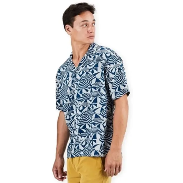 Brava Fabrics Brava Fabrics  Košulje kratkih rukava Sombrillas Aloha Shirt - Blue  Brava Fabrics