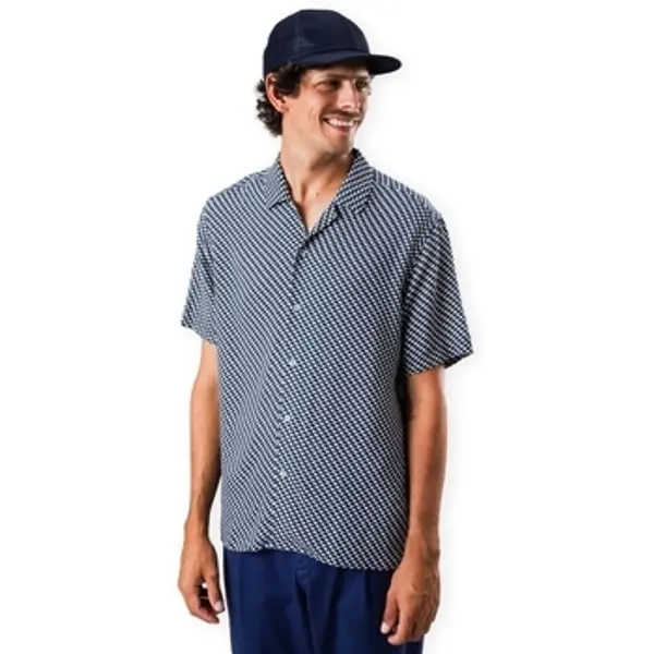 Brava Fabrics Brava Fabrics  Košulje kratkih rukava Tramuntana Aloha Shirt - Navy  Brava Fabrics