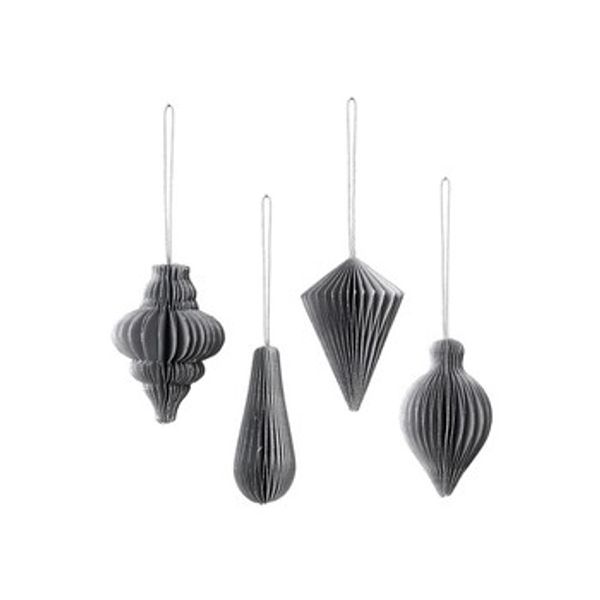 Broste Copenhagen Broste Copenhagen  Božićni ukrasi DECO 'CHRISTMAS MIX' PAPIER X4  Broste Copenhagen