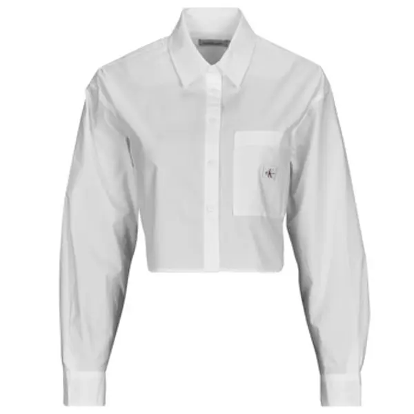 Calvin Klein Jeans Calvin Klein Jeans  Košulje i bluze WOVEN LABEL CROPPED SHIRT  Calvin Klein Jeans