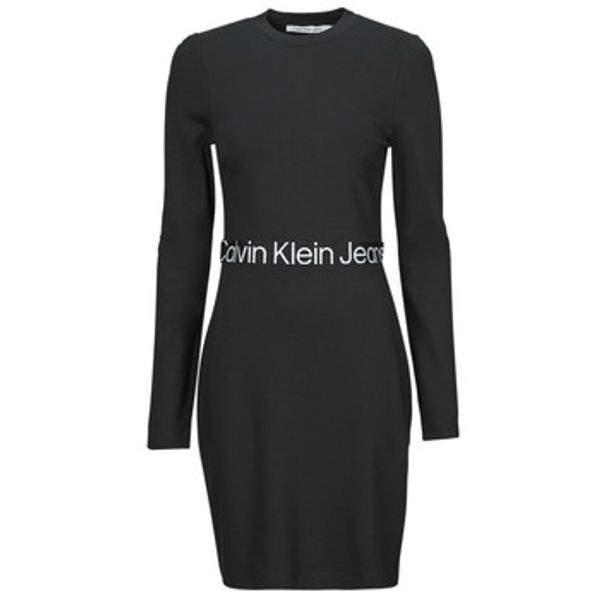 Calvin Klein Jeans Calvin Klein Jeans  Kratke haljine LOGO ELASTIC MILANO LS DRESS  Calvin Klein Jeans
