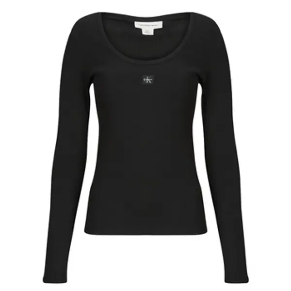Calvin Klein Jeans Calvin Klein Jeans  Majice dugih rukava LS WOVEN LABEL 2X2 RIB SCOOP NEC  Calvin Klein Jeans