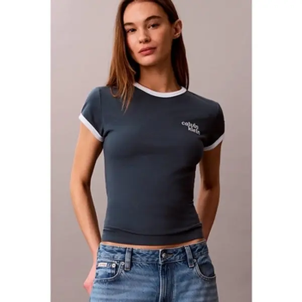 Calvin Klein Jeans Calvin Klein Jeans  Majice / Polo majice Lv047g803g Ss Slim Logo Ringer Tee  Calvin Klein Jeans