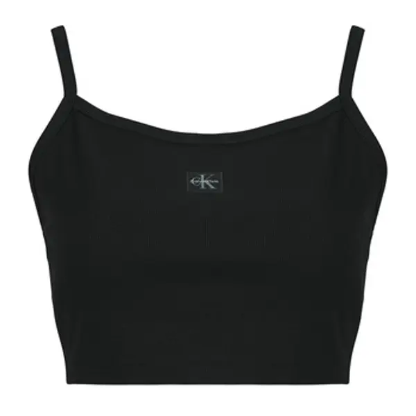 Calvin Klein Jeans Calvin Klein Jeans  Majice s naramenicama i majice bez rukava SL WOVEN LABEL 2X2 BABY RIB CROP  Calvin Klein Jeans
