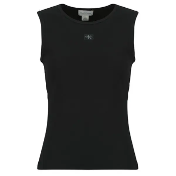 Calvin Klein Jeans Calvin Klein Jeans  Majice s naramenicama i majice bez rukava SL WOVEN LABEL 2X2 BABY RIB CUTO  Calvin Klein Jeans