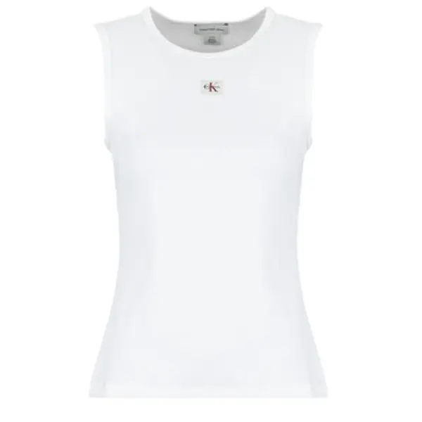 Calvin Klein Jeans Calvin Klein Jeans  Majice s naramenicama i majice bez rukava SL WOVEN LABEL 2X2 BABY RIB CUTO  Calvin Klein Jeans