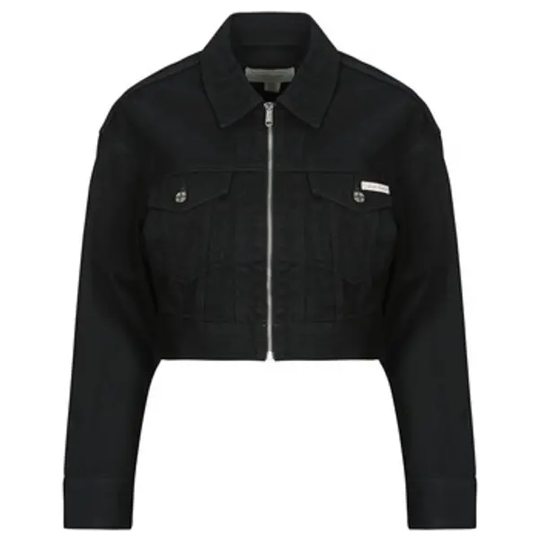 Calvin Klein Jeans Calvin Klein Jeans  Traper jakne DENIM CROPPED JACKET SOFT BLACK  Calvin Klein Jeans