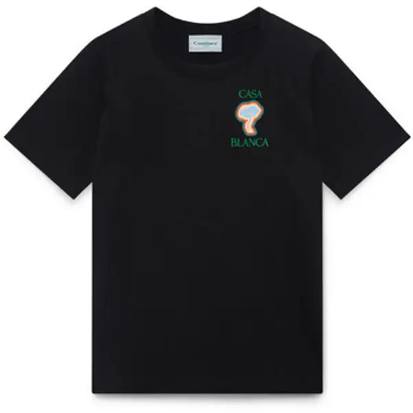 Casablanca Casablanca  Majice kratkih rukava RAINBOW MUSHROOM T-SHIRT BLACK  Casablanca