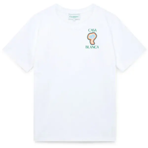 Casablanca Casablanca  Majice kratkih rukava RAINBOW MUSHROOM T-SHIRT WHITE  Casablanca