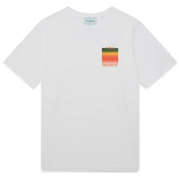 Casablanca Casablanca  Majice kratkih rukava T-SHIRT GRADIENT LOGO WHITE  Casablanca