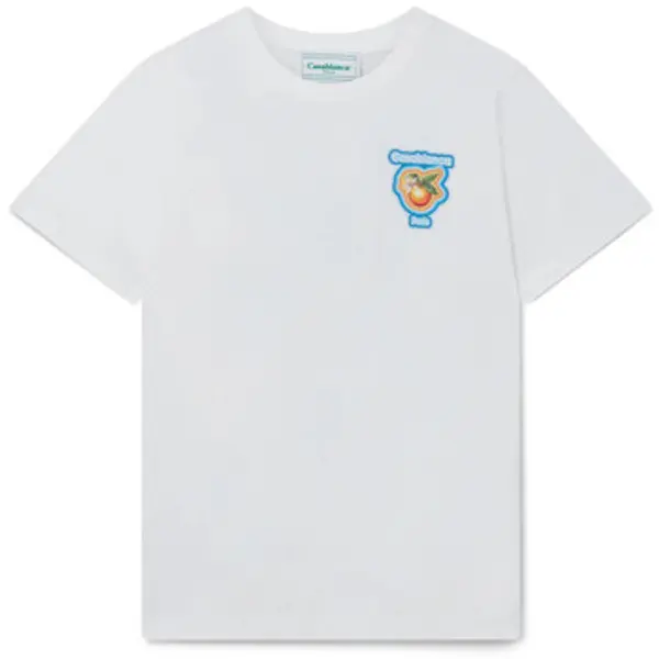 Casablanca Casablanca  Majice kratkih rukava T-SHIRT RADIATING ORANGE WHITE  Casablanca