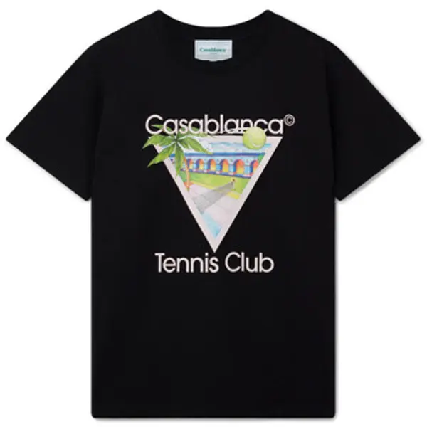 Casablanca Casablanca  Majice kratkih rukava T-SHIRT TENNIS CLUB ICON SCREEN PRINTED BLACK  Casablanca