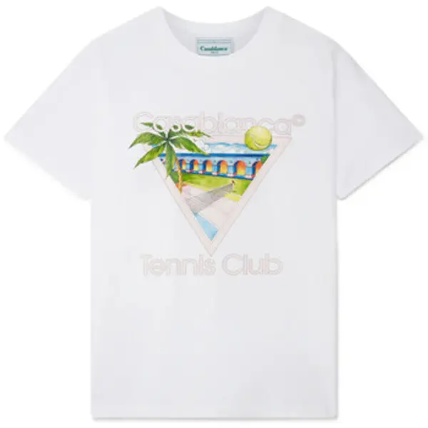 Casablanca Casablanca  Majice kratkih rukava T-SHIRT TENNIS CLUB ICON SCREEN PRINTED WHITE  Casablanca