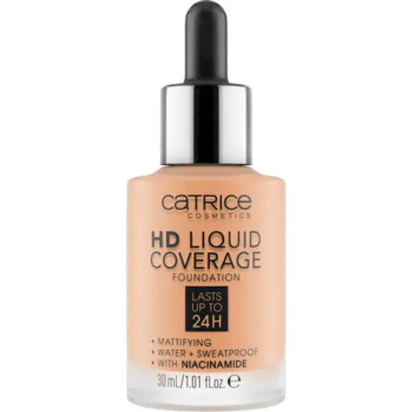 Catrice Catrice  Tekući puderi i primeri HD Coverage Liquid Foundation - 38 Honey Beige  Catrice