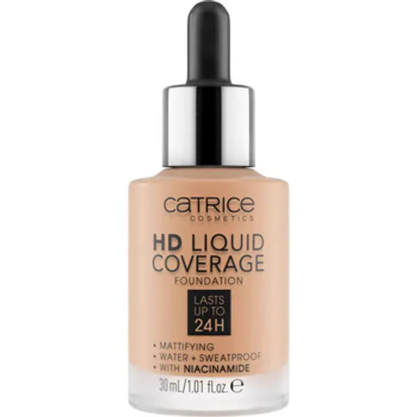Catrice Catrice  Tekući puderi i primeri HD Coverage Liquid Foundation - 44 Deeply Rose  Catrice