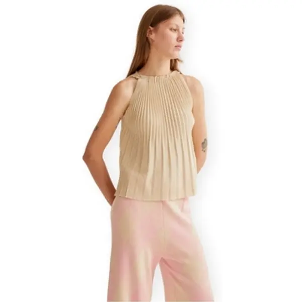 Compania Fantastica Compania Fantastica  Topovi i bluze COMPAÑAI FANTÁSTICA Top 10309 - Beige  Compania Fantastica