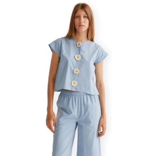 Compania Fantastica Compania Fantastica  Topovi i bluze COMPAÑIA FANTÁSTICA Shirt 43017 - Light Blue  Compania Fantastica