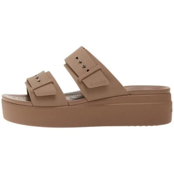 Crocs Crocs  Sandale i polusandale Sandales  Brooklyn Low Wedge Sandal 207431 cuir  Crocs